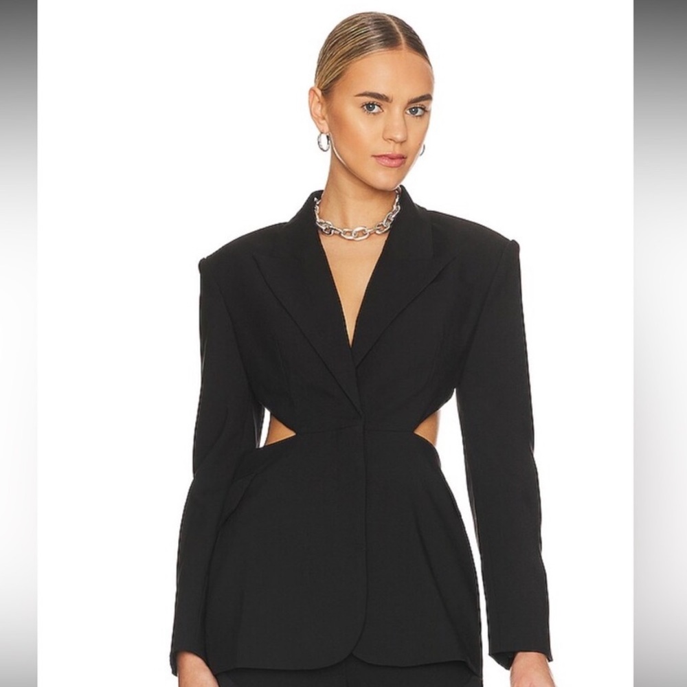Ronny Kobo Lola Black Cutout Blazer Size S NWT